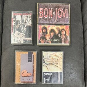 Bon Jovi and Chicago Cassette Tapes 80s